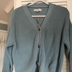 NWT Loft Relaxed Fit Cardigan in Teal size XS